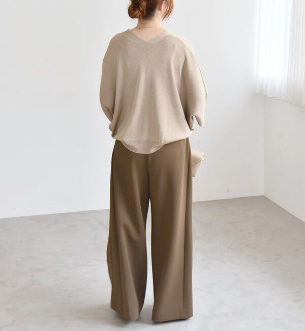 quaranciel「quaranciel:〈手洗い可能〉シアー ラメ ドルマン リブ ニット カーディガン」|カーディガン|