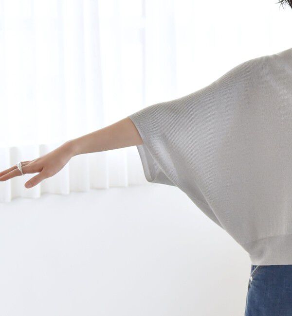 quaranciel「quaranciel:〈手洗い可能〉シアー ラメ ドルマン リブ ニット カーディガン」|カーディガン|