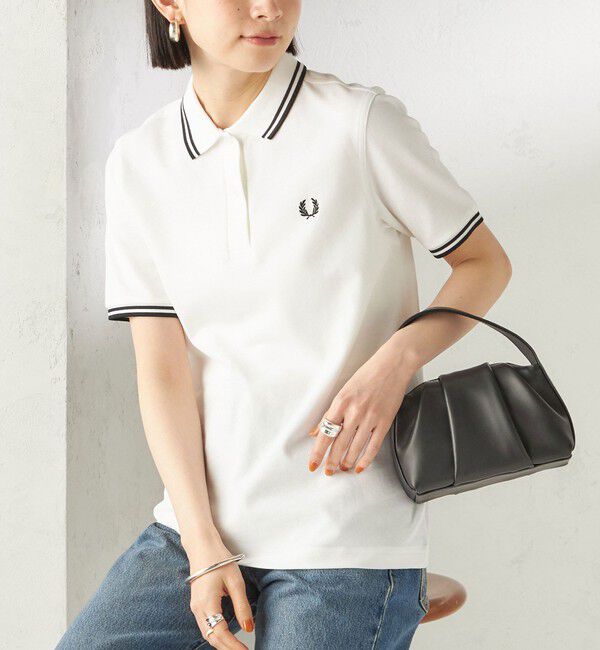 SHIPS for women「《一部追加予約》FRED PERRY:G3600 TWIN TIPPED SHIRTS」|ポロシャツ|ホワイト