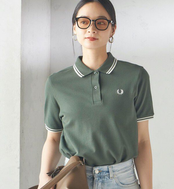 SHIPS for women「《一部追加予約》FRED PERRY:G3600 TWIN TIPPED SHIRTS」|ポロシャツ|オリーブ