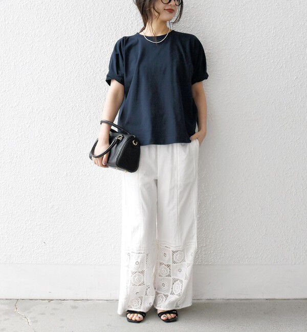 SHIPS any「SHIPS any:〈UVカット/接触冷感/吸水速乾/洗濯機可能〉USAコットン ツイスト TEE」|Tシャツ・カットソー|