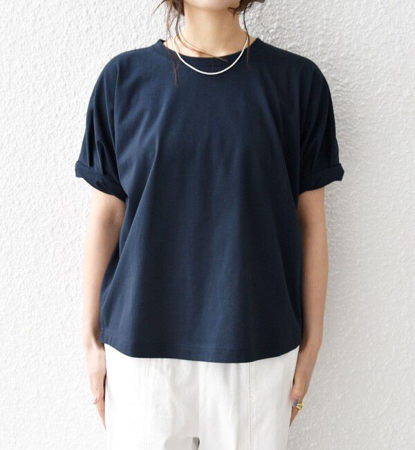 SHIPS any「SHIPS any:〈UVカット/接触冷感/吸水速乾/洗濯機可能〉USAコットン ツイスト TEE」|Tシャツ・カットソー|