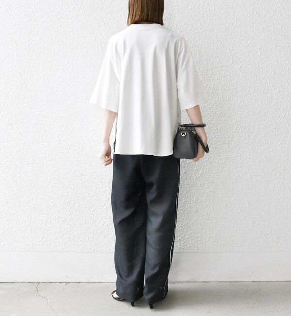 SHIPS any「SHIPS any:〈接触冷感/汗染み防止加工/洗濯機可能〉ラウンドヘム クルー ビッグ TEE」|Tシャツ・カットソー|