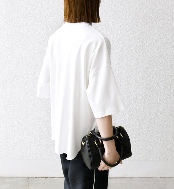 SHIPS any「SHIPS any:〈接触冷感/汗染み防止加工/洗濯機可能〉ラウンドヘム クルー ビッグ TEE」|Tシャツ・カットソー|