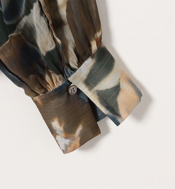 quaranciel「quaranciel:〈洗濯機可能〉シアー フラワー プリント シャツ ブラウス」|シャツ・ブラウス|