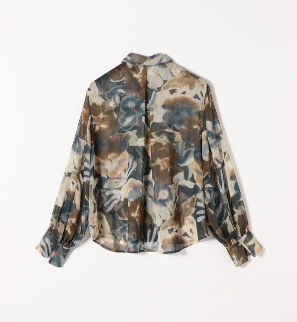 quaranciel「quaranciel:〈洗濯機可能〉シアー フラワー プリント シャツ ブラウス」|シャツ・ブラウス|