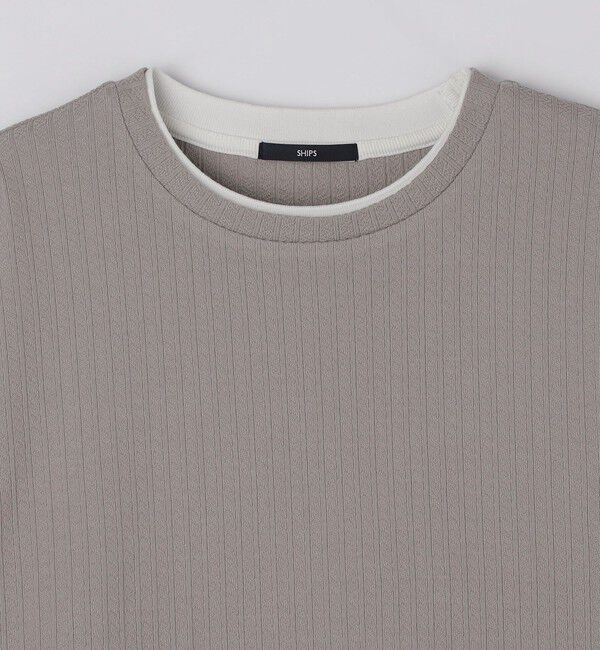 SHIPS「SHIPS: フェイク レイヤード クルーネック ロングスリーブ」|Tシャツ・カットソー|
