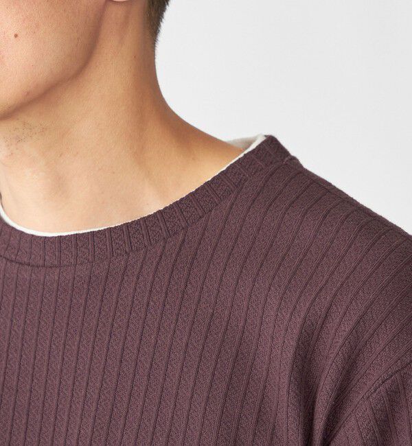 SHIPS「SHIPS: フェイク レイヤード クルーネック ロングスリーブ」|Tシャツ・カットソー|