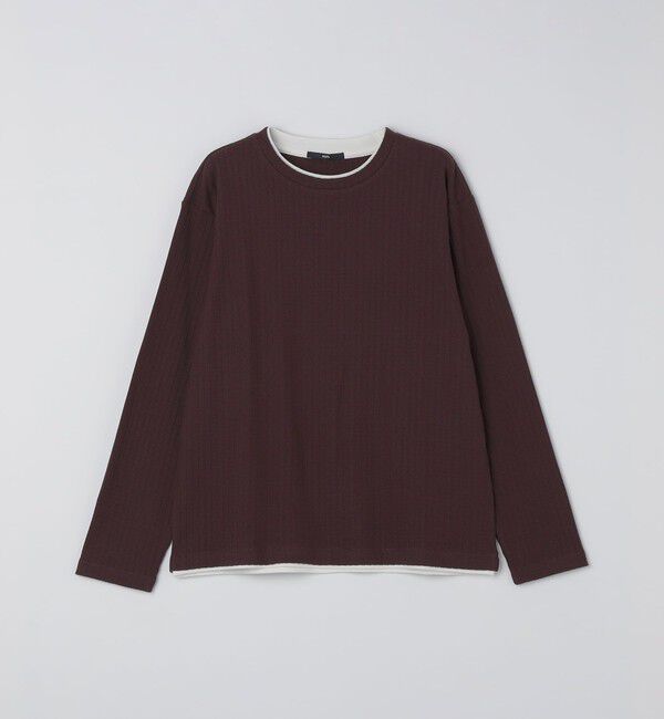 SHIPS「SHIPS: フェイク レイヤード クルーネック ロングスリーブ」|Tシャツ・カットソー|