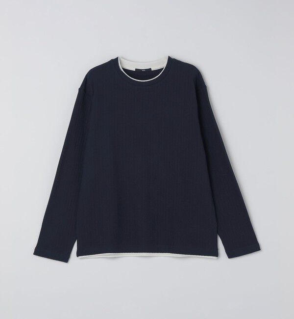 SHIPS「SHIPS: フェイク レイヤード クルーネック ロングスリーブ」|Tシャツ・カットソー|