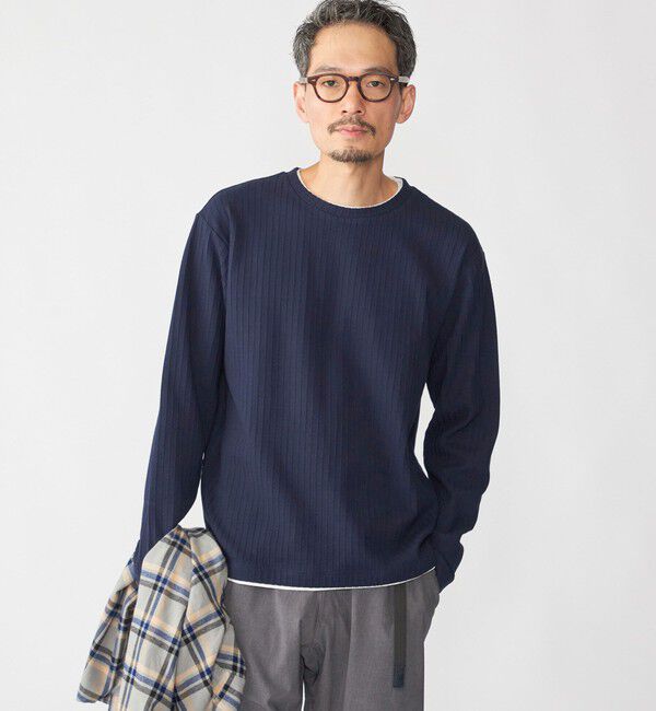 SHIPS「SHIPS: フェイク レイヤード クルーネック ロングスリーブ」|Tシャツ・カットソー|