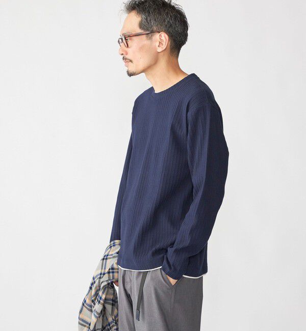 SHIPS「SHIPS: フェイク レイヤード クルーネック ロングスリーブ」|Tシャツ・カットソー|