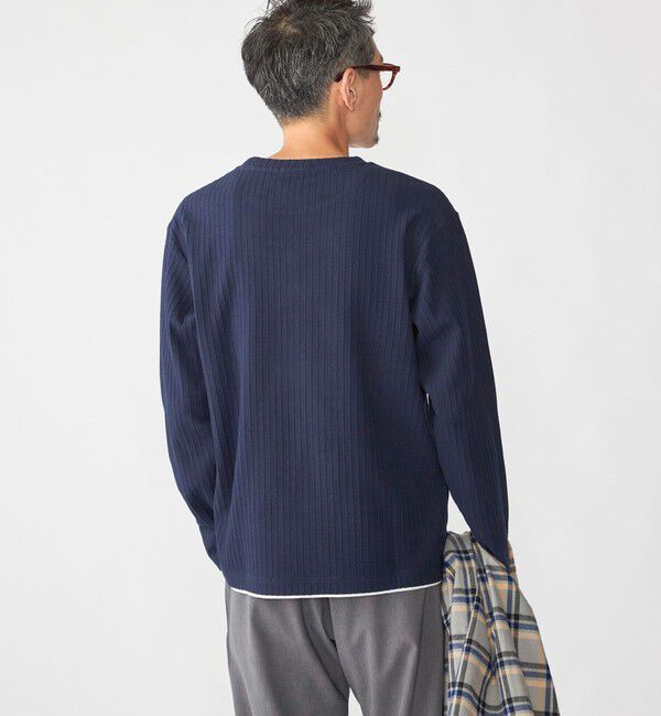 SHIPS「SHIPS: フェイク レイヤード クルーネック ロングスリーブ」|Tシャツ・カットソー|