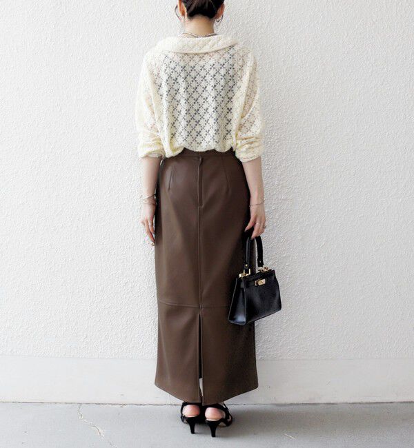 SHIPS any「SHIPS any: クロス ステッチ Iライン スカート」|タイト|