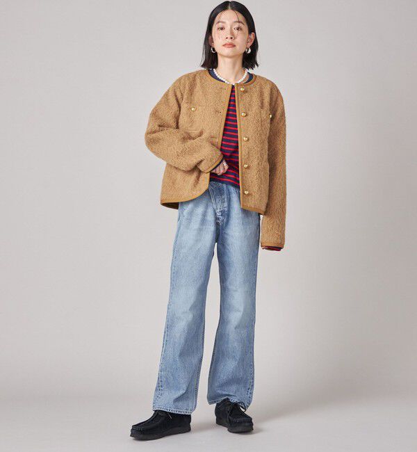 SHIPS for women「SHIPS NINE CASE: ノーカラー ジャケット」|ノーカラージャケット|