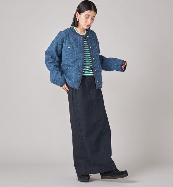 SHIPS for women「SHIPS NINE CASE: ノーカラー ジャケット」|ノーカラージャケット|