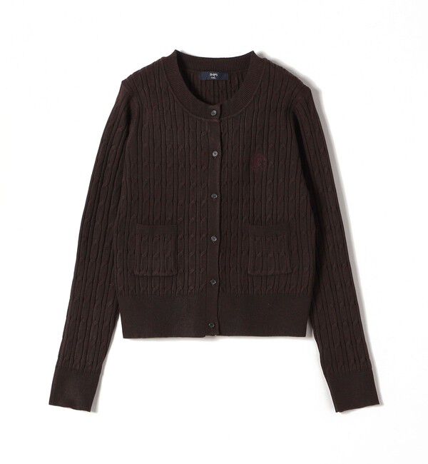 SHIPS Colors 「SHIPS Colors:〈手洗い可能〉ミニケーブル カーディガン◇」|カーディガン|ブラウン