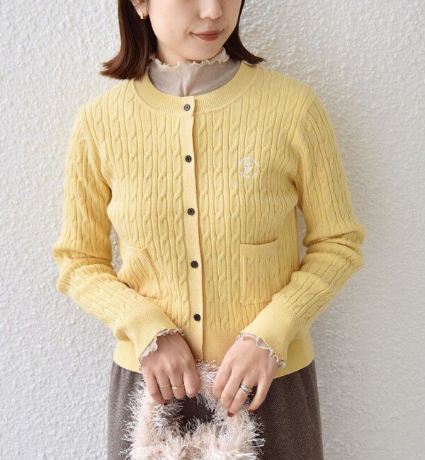 SHIPS Colors 「SHIPS Colors:〈手洗い可能〉ミニケーブル カーディガン◇」|カーディガン|イエロー
