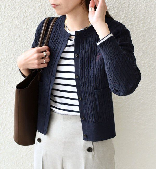 SHIPS Colors 「SHIPS Colors:〈手洗い可能〉ミニケーブル カーディガン◇」|カーディガン|