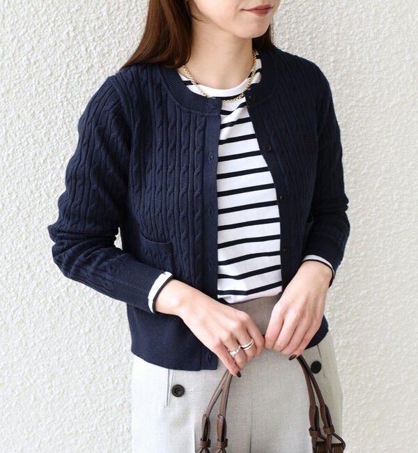 SHIPS Colors 「SHIPS Colors:〈手洗い可能〉ミニケーブル カーディガン◇」|カーディガン|