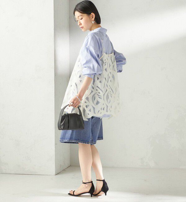 SHIPS for women「〈手洗い可能〉刺繍 スカラップ レース キャミソール」|キャミソール|