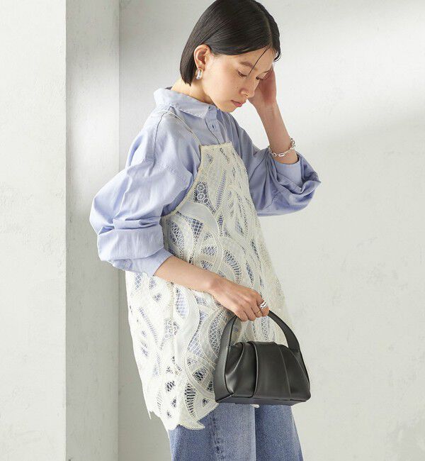 SHIPS for women「〈手洗い可能〉刺繍 スカラップ レース キャミソール」|キャミソール|