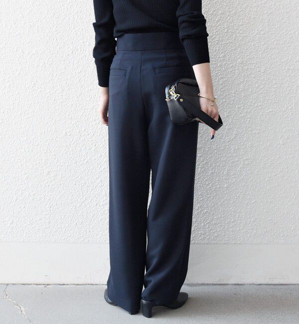 SHIPS any「《一部追加予約》SHIPS any:〈洗濯機可能〉ダブルクロス タック ストレート パンツ［NAVY BLUE］」|その他|