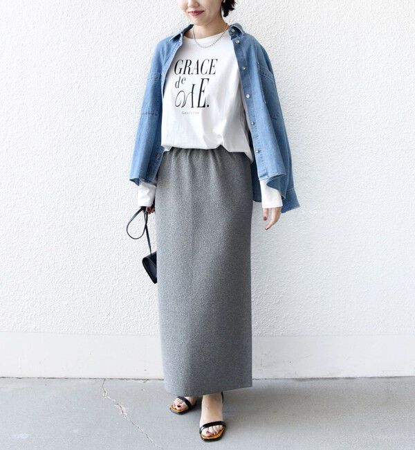 SHIPS for women「〈手洗い可能〉ダブル フェイス 前後 2WAY スカート」|スカート|