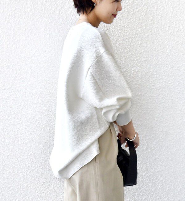 SHIPS for women「〈手洗い可能〉ダブル フェイス ニット リブ コンビ プルオーバー」|Tシャツ・カットソー|