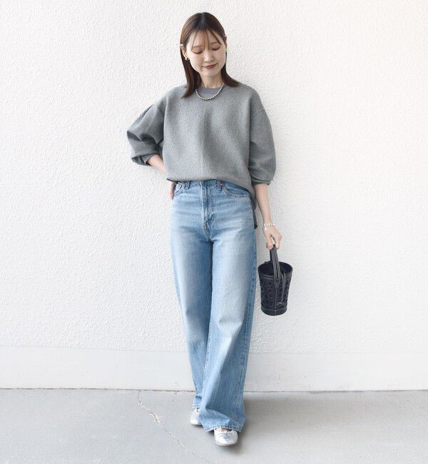 SHIPS for women「〈手洗い可能〉ダブル フェイス ニット リブ コンビ プルオーバー」|Tシャツ・カットソー|