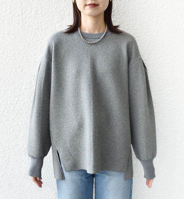 SHIPS for women「〈手洗い可能〉ダブル フェイス ニット リブ コンビ プルオーバー」|Tシャツ・カットソー|