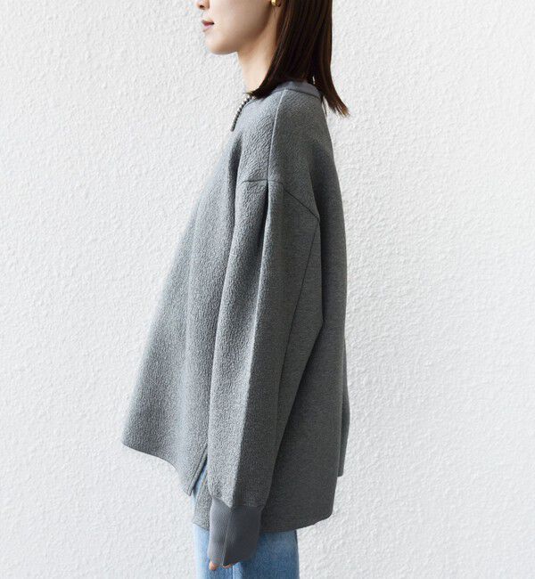 SHIPS for women「〈手洗い可能〉ダブル フェイス ニット リブ コンビ プルオーバー」|Tシャツ・カットソー|