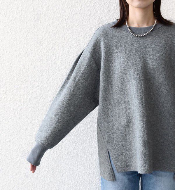 SHIPS for women「〈手洗い可能〉ダブル フェイス ニット リブ コンビ プルオーバー」|Tシャツ・カットソー|