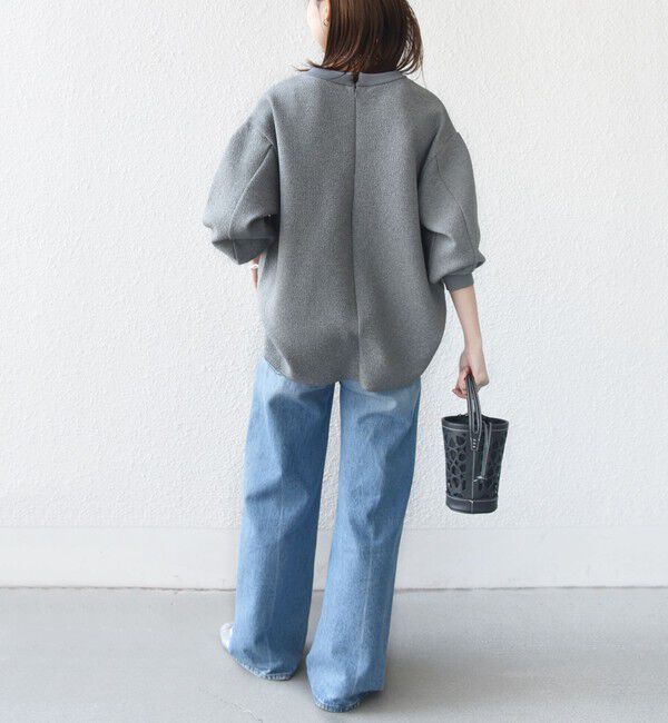 SHIPS for women「〈手洗い可能〉ダブル フェイス ニット リブ コンビ プルオーバー」|Tシャツ・カットソー|