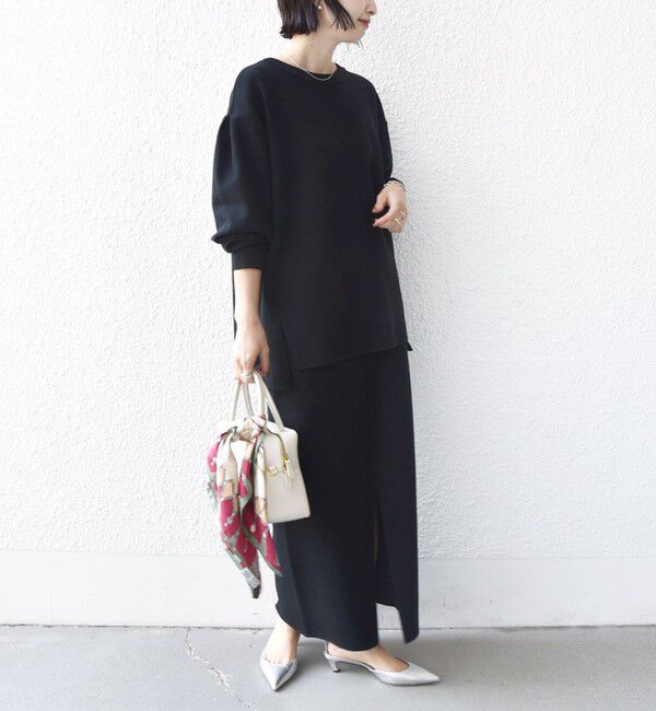 SHIPS for women「〈手洗い可能〉ダブル フェイス ニット リブ コンビ プルオーバー」|Tシャツ・カットソー|