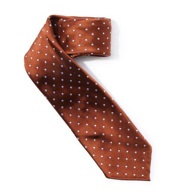 TOMORROWLAND GOODS「TOMORROWLAND シルク セッテピエゲ ドットタイ」|ネクタイ・蝶ネクタイ|ダークオレンジ系