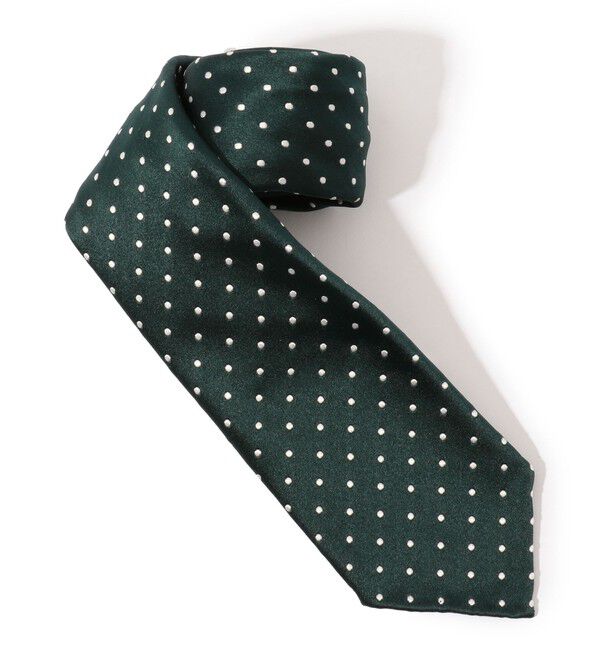 TOMORROWLAND GOODS「TOMORROWLAND シルク セッテピエゲ ドットタイ」|ネクタイ・蝶ネクタイ|56 カーキ系