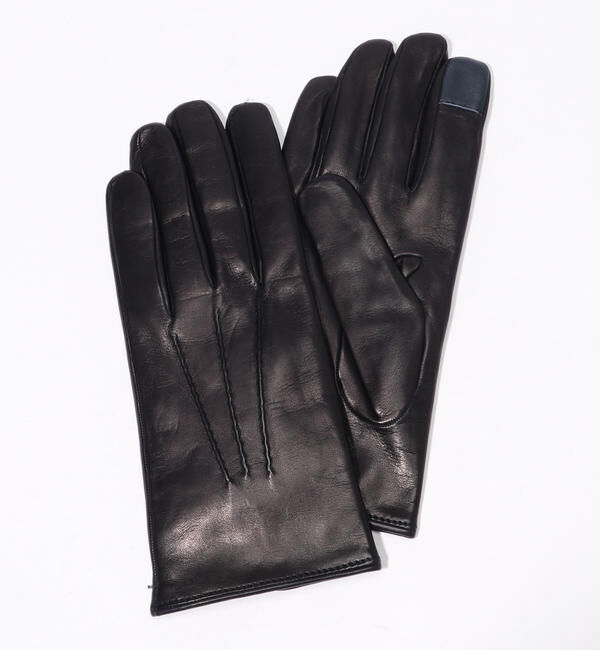 TOMORROWLAND GOODS「GIGLIO FIORENTINO ナッパーレザー タッチパネルコンビグローブ」|手袋|68 ネイビー系