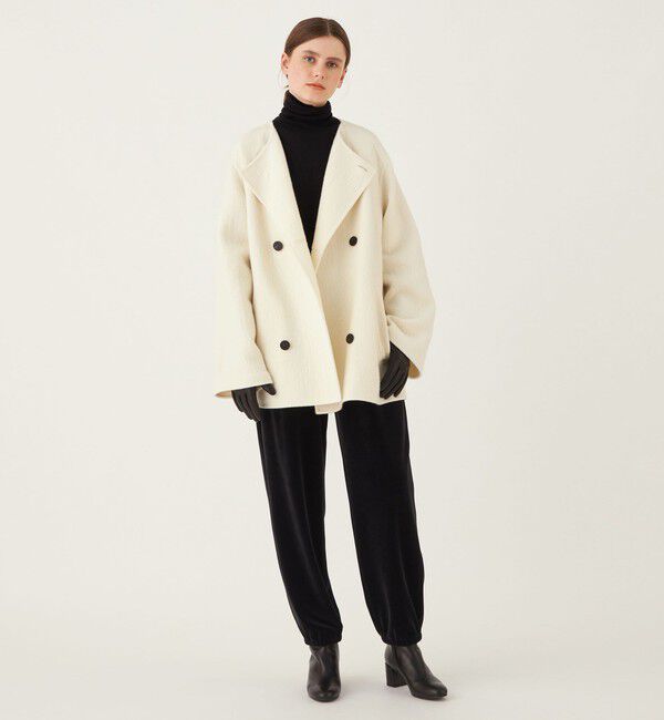 GALERIE VIE「ランダムウール カラーレスショートトレンチコート」|トレンチコート|