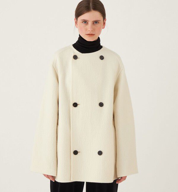GALERIE VIE「ランダムウール カラーレスショートトレンチコート」|トレンチコート|