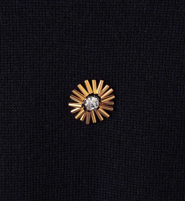 MACPHEE「ウールビジュー ハーフスリーブプルオーバー」|ニット・セーター|