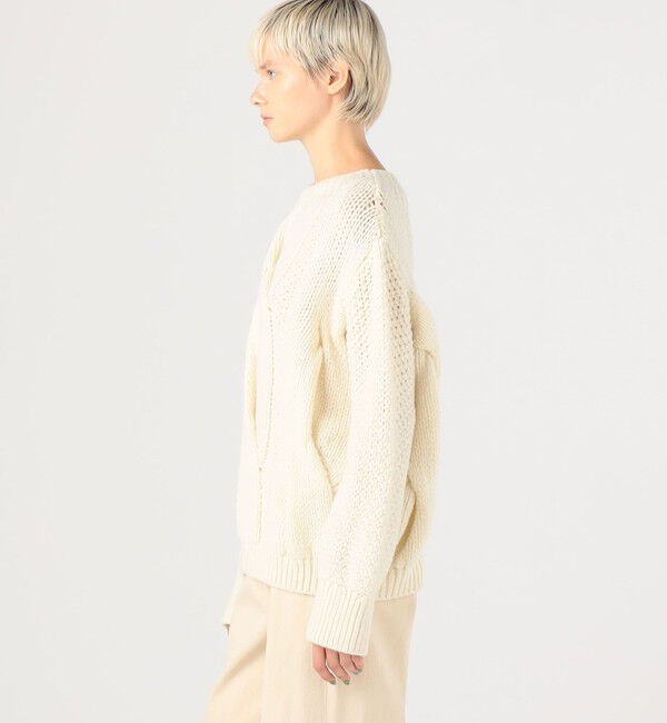 GALERIE VIE「ビッグケーブル ボートネックプルオーバー」|ニット・セーター|