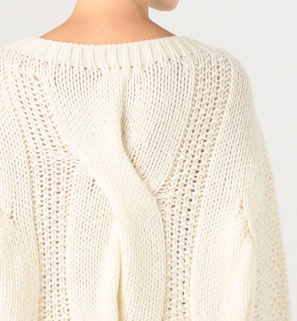 GALERIE VIE「ビッグケーブル ボートネックプルオーバー」|ニット・セーター|