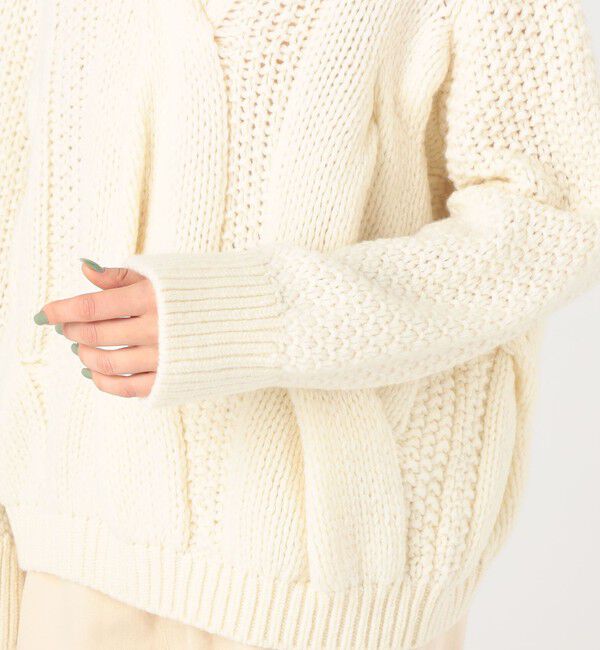 GALERIE VIE「ビッグケーブル ボートネックプルオーバー」|ニット・セーター|