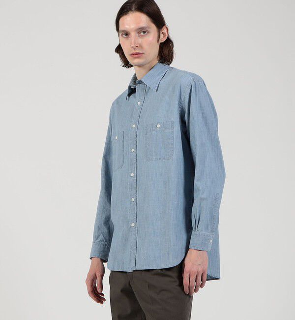 TOMORROWLAND MENS「コットンダンガリー ダブルポケットシャツ」|シャツ・ブラウス|