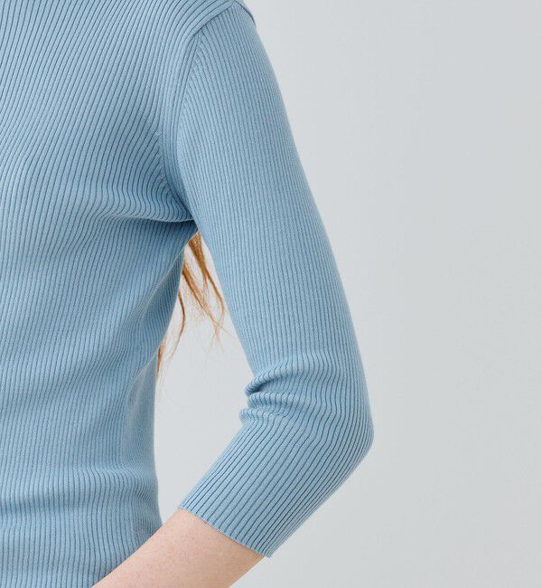 GALERIE VIE「ギザコットンリブ ボートネックプルオーバー」|ニット・セーター|