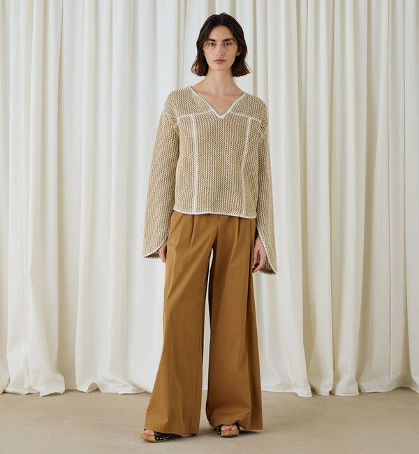 DES PRES「タックパターン ワイドプルオーバー」|ニット・セーター|