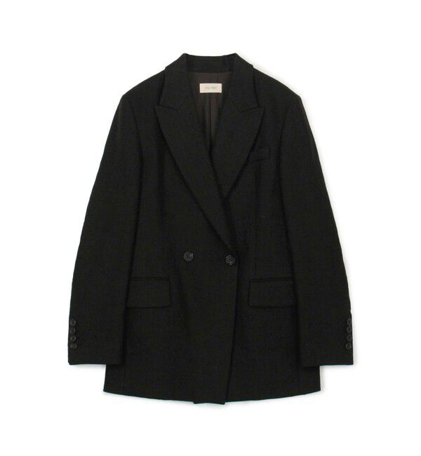 DES PRES「ウェットリネン ダブルブレストジャケット」|テーラードジャケット|19 ブラック