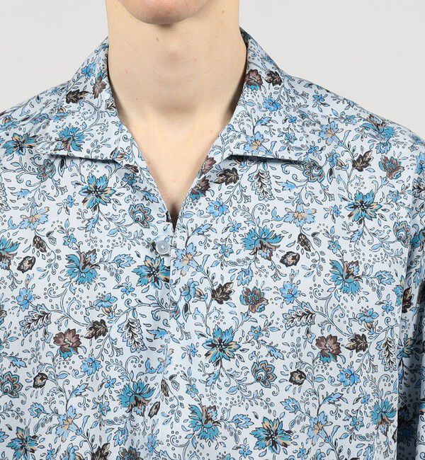 TOMORROWLAND MENS「コットンシルク フラワープリント プルオーバーシャツ」|シャツ・ブラウス|