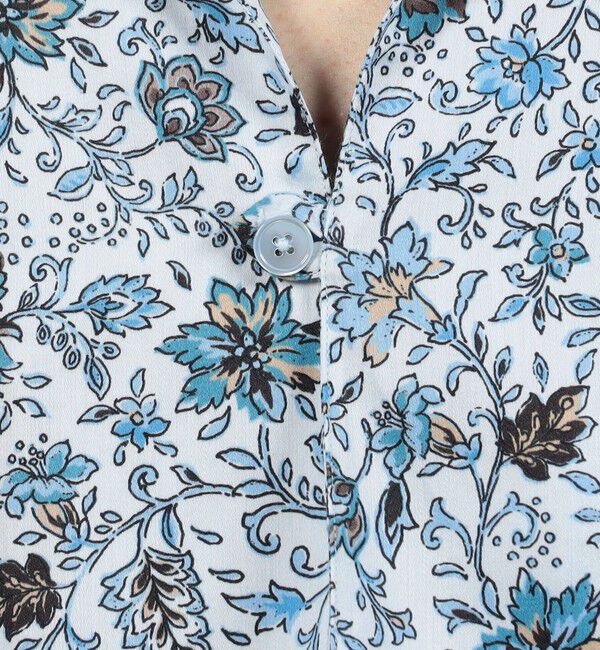 TOMORROWLAND MENS「コットンシルク フラワープリント プルオーバーシャツ」|シャツ・ブラウス|